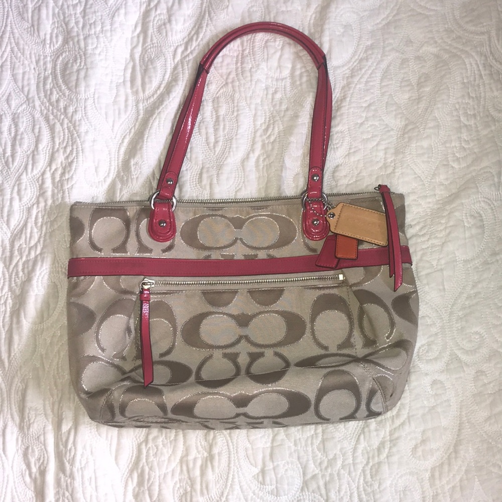 Coach Purse w/ Pink Accents!